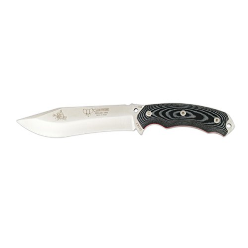 Cudeman Cuchillo de Caza y Supervivencia 125M JJSK2 Kit básico de Color Negro, Largo Total 27 cm,...