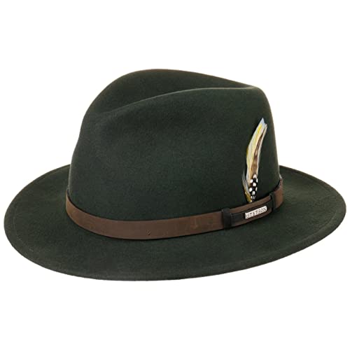 Stetson Sombrero VitaFelt Sardis Mujer/Hombre - Made in USA Banda de Piel Sombreros Caza con...