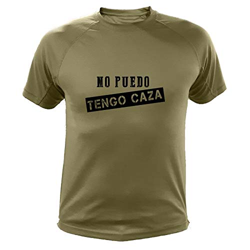 AtooDog Camiseta de Caza, No Puedo Tengo Caza - Regalos para Cazadores (30176, Verde, M)